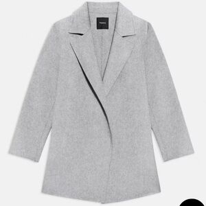 Clairene Jacket in Double-Face Wool-Cashmere in Gray